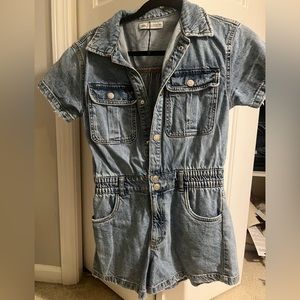 Zara denim romper, girls size large fits short women’s small